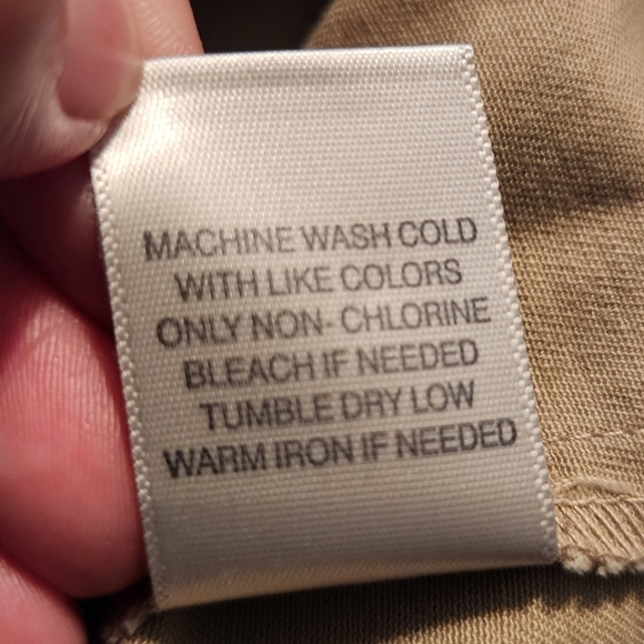 Christopher & Banks Tan Khaki Jacket Women's Medium M Mock Neck Big Buttons EUC - Picture 8 of 8